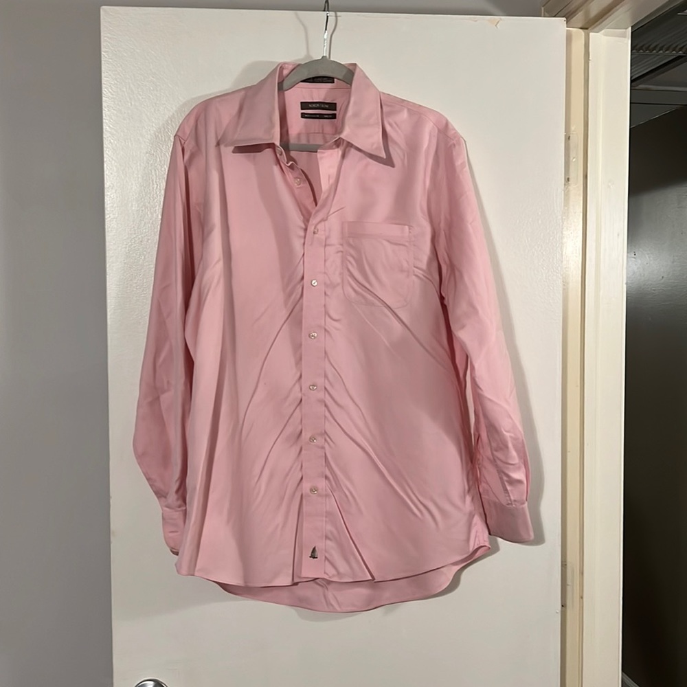 Nordstrom mens pink traditional fit shirt